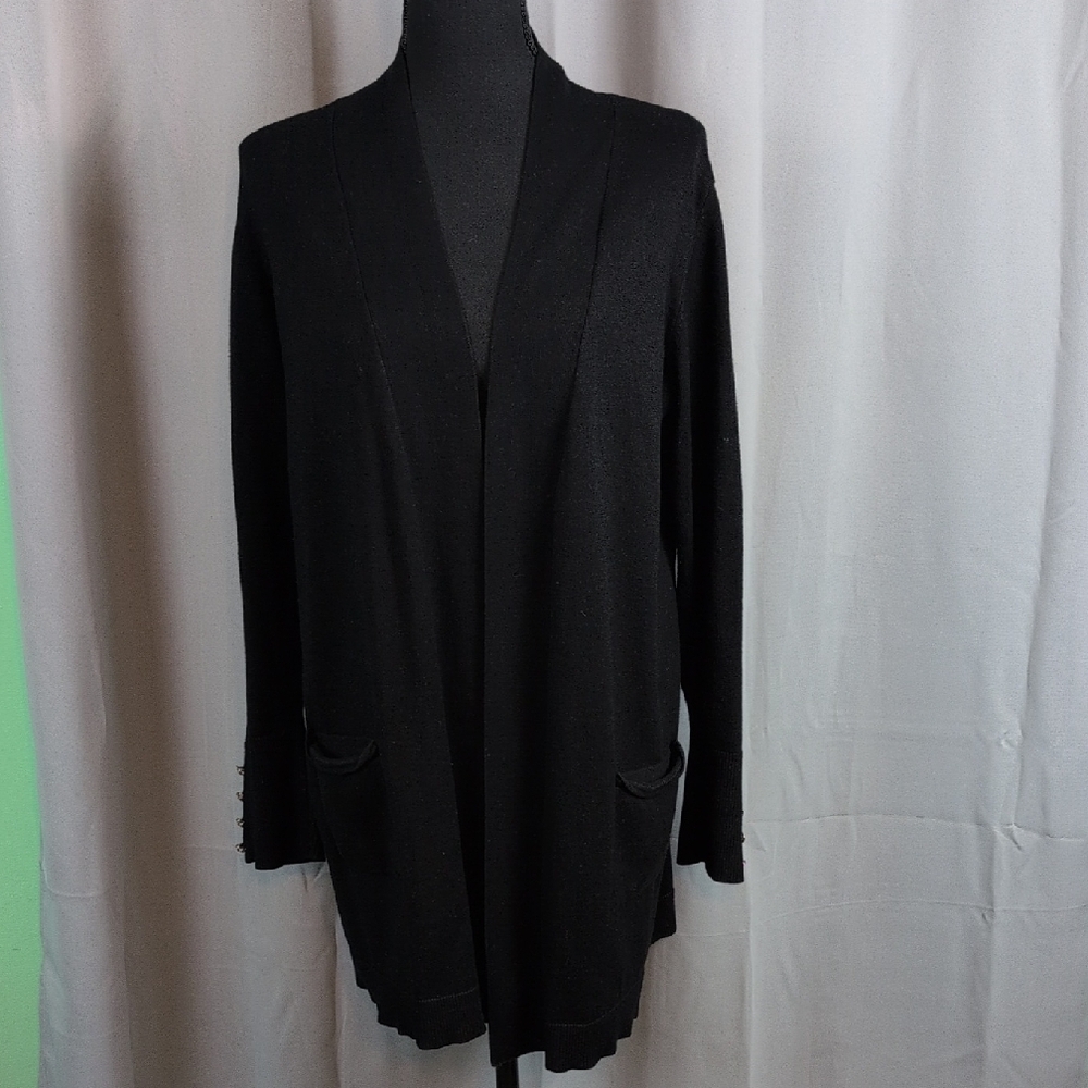 89th +Madison Elegant‎ Black Cardigan Large